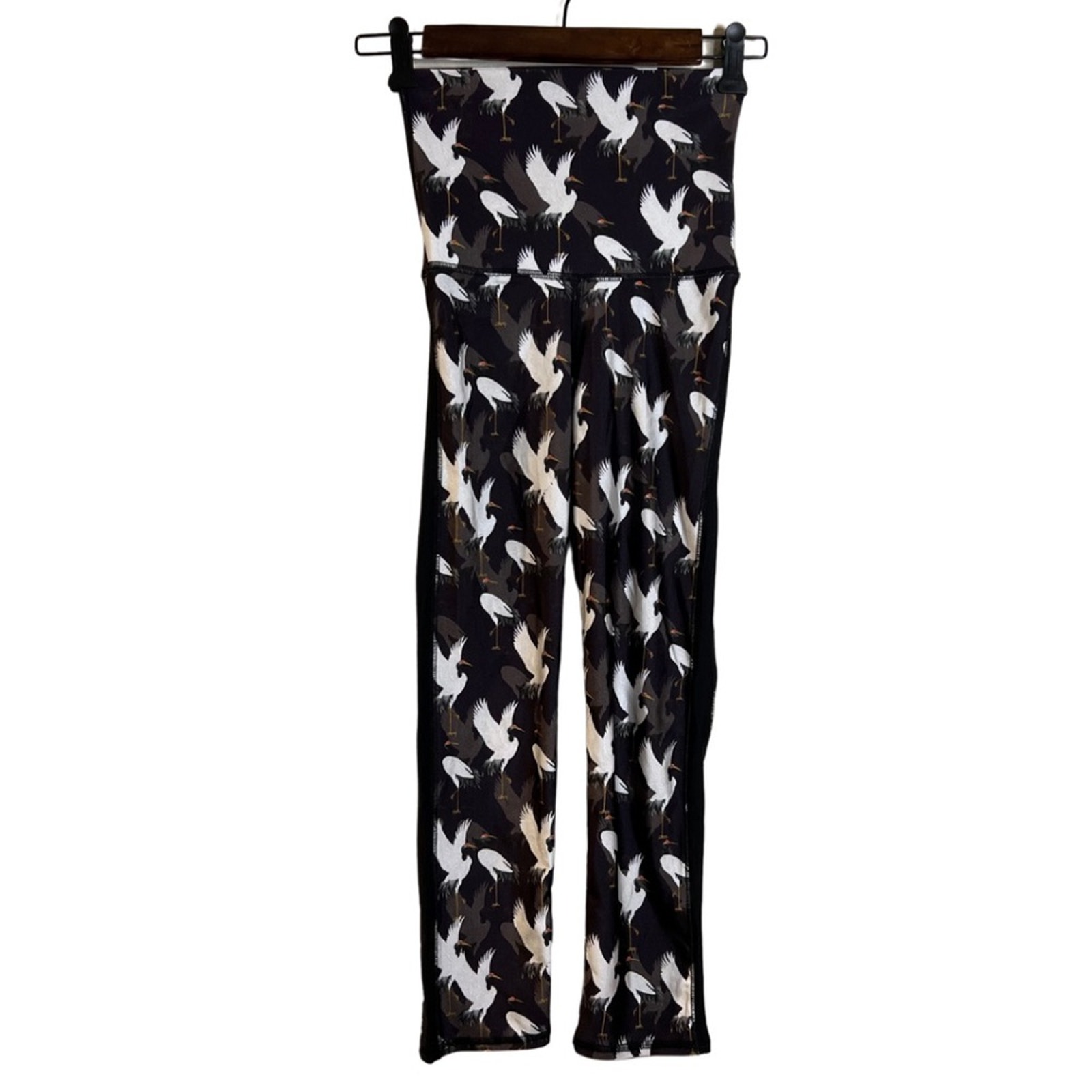 Emily Hsu Women's Heron Print Leggings Size Xs